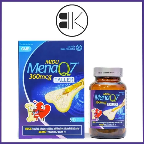 MIDU MENAQ7 360mcg – Giúp Phát Triển Chiều Cao Cho Trẻ Dậy Thì, Hộp 90 Viên
