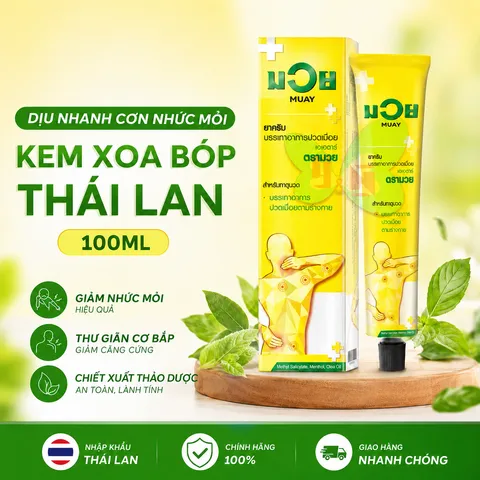 Kem xoa bóp Muay Thái Lan 100ml giảm nhức mỏi vai gáy, đau căng cơ bắp