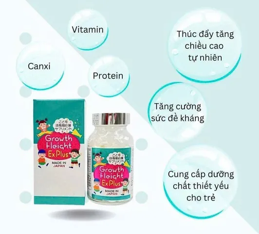 Viên uống Growth Height Ex Plus hỗ trợ tăng chiều cao trẻ em 300 viên