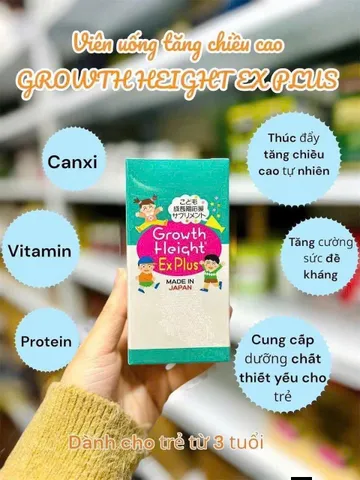 Viên uống Growth Height Ex Plus hỗ trợ tăng chiều cao trẻ em 300 viên