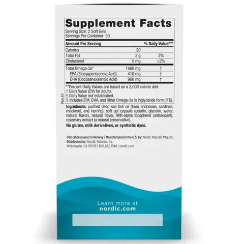 Viên Uống Dầu Cá Nordic Naturals DHA Xtra 1660mg