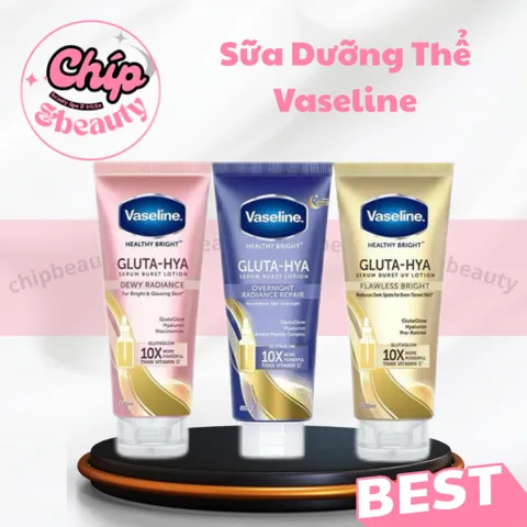 Serum Vaseline Gluta-Hya Dưỡng Da Sáng Mịn 330ML. Sữa Dưỡng Thể Vaseline