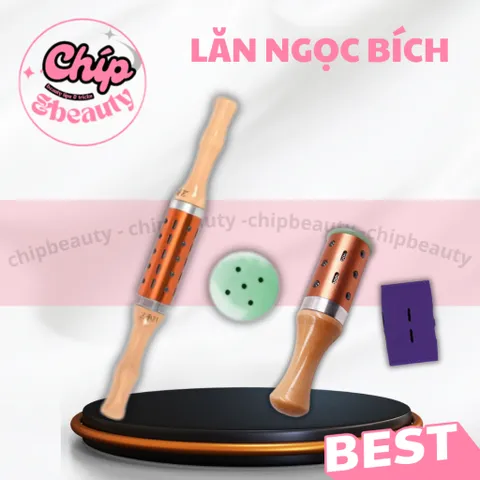 Cây Lăn Ngải Ngọc Bích Dùng Massage Mặt và Body, Thanh Lăn Ngải Ngọc Tay Cầm Gỗ Mát Xa 837818