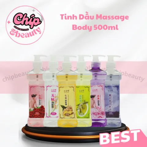 Tinh dầu Massage Body hương thơm Gừng, Hoa Hồng, Oải Hương dịu nhẹ – Hàng chính hãng Chai 500ml 837822