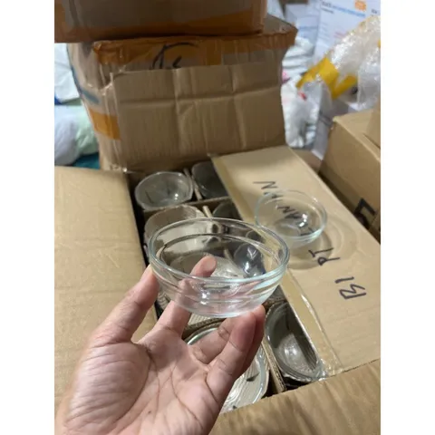 Combo 3 Bát Thuỷ Tinh Loại 6cm - 7.5cm - 9cm dùng đựng bột đắp mặt nạ, bát thuỷ tinh chuyên dụng