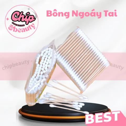 Combo 5 gói. Gói 100 Tăm bông gỗ y tế vệ sinh tai. Bông ngoáy tai hàng loại 1 chất lượng cao