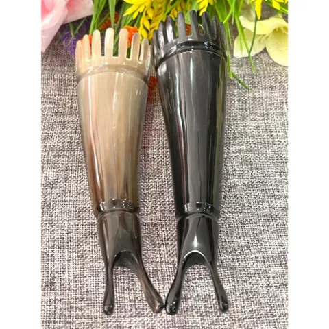 Lược sừng gội đầu vò đầu mát xa mũi, Ống mát xa đầu dưỡng sinh giúp thư giãn giải toả căng thẳng
