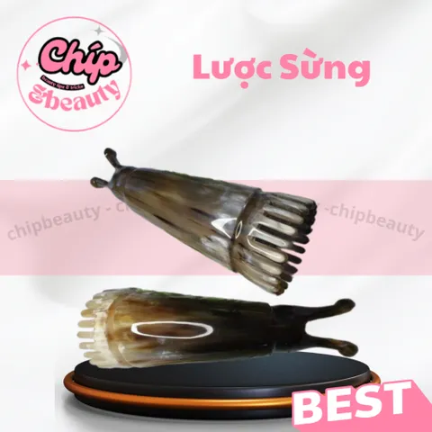Lược sừng gội đầu vò đầu mát xa mũi, Ống mát xa đầu dưỡng sinh giúp thư giãn giải toả căng thẳng