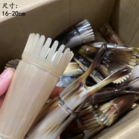 Lược sừng gội đầu vò đầu mát xa mũi, Ống mát xa đầu dưỡng sinh giúp thư giãn giải toả căng thẳng
