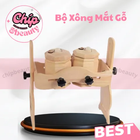 Bộ xông mắt ngải cứu bằng gỗ, máy xông mắt bằng gỗ hàng chất lượng cao