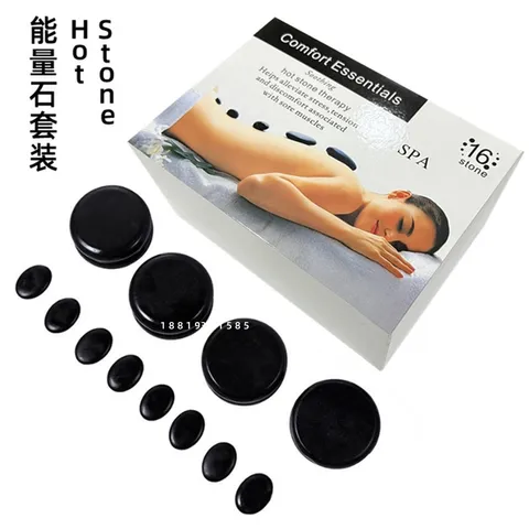 Đá nóng, Viên đá massage body đả thông kinh lạc (Oval 3x4cm, 8x6cm / Tròn 8x8cm) Hàng dày đẹp 837864
