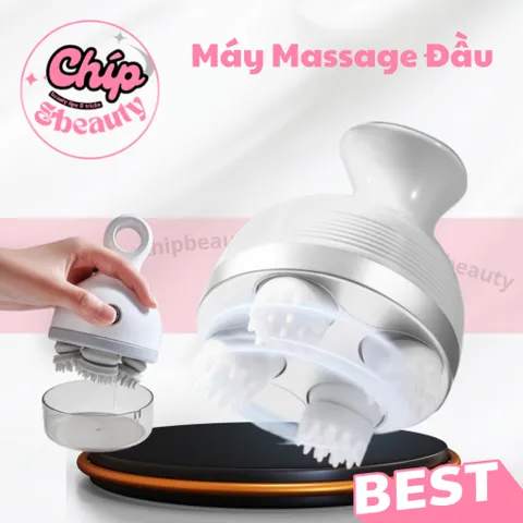 Máy Massage Đầu mini cầm tay 3 chế độ | Máy massage đầu 3D 4 đầu massage 837866