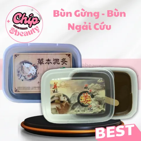 Bùn Gừng, Bùn Ngải Cứu, Bùn Đắp Giảm Đau Nhức Cơ Xương Khớp, Bùn Dưỡng Sinh Giảm Béo Hộp 1000gr