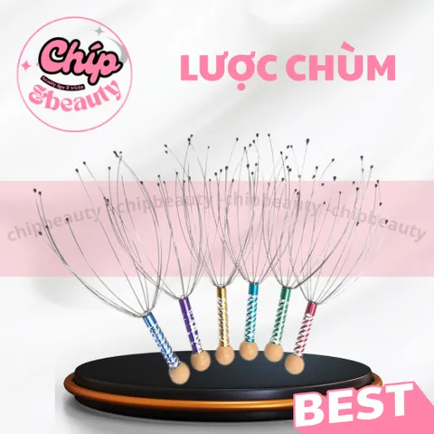 Cây Lược Chùm Massage Đầu, Thư Giãn, Ngủ Ngon Sâu Giấc, Tuần Hoàn Máu, Giảm Đau Đầu Thoải Mái Đầu