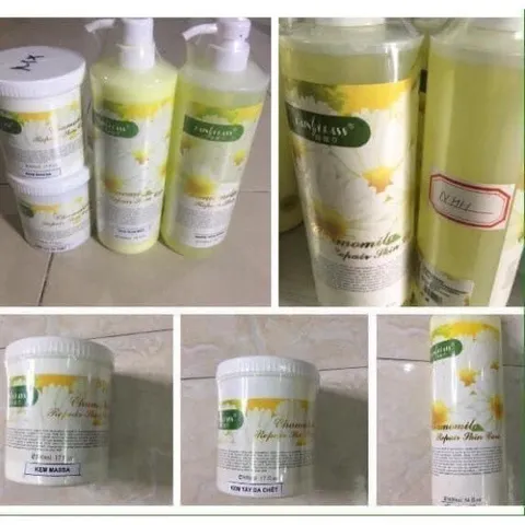 Bộ Chăm Sóc Da Hoa Cúc, Bộ 4 Chai Sữa Rửa Mặt, Kem Massage, Tẩy Da Chết Chính Hãng 837913