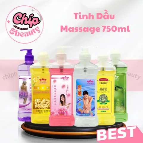 Tinh Dầu Massa Body Chai 750ml , Massage Giúp Cơ Thể Thư Giãn, Tốt Cho Sức Khoẻ