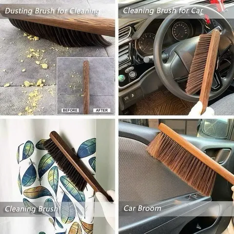 Chổi Gỗ Lông Mềm cầm tay lau chùi bụi bàn thờ, ghế sofa, đệm trải giường