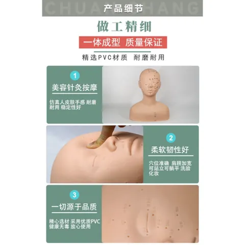 Đầu canh học massage cổ vai gáy (Có điểm bấm huyệt). Canh Lưng Silicon Hàng Loại 1
