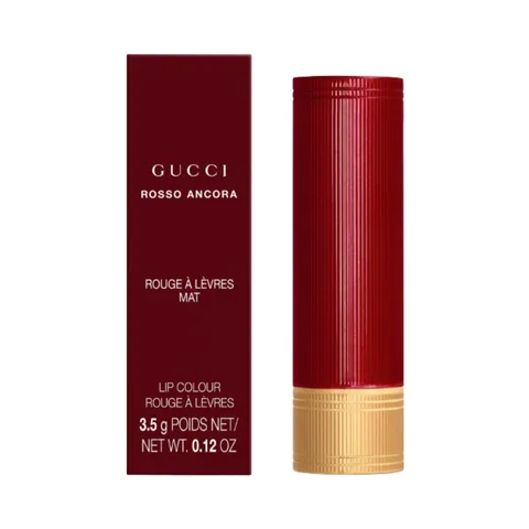 Son Gucci Rouge À Lèvres Mat 509 Rosso Ancora Limited Vỏ Đỏ – Son Môi Lì Mịn, Đỏ Rượu Vang