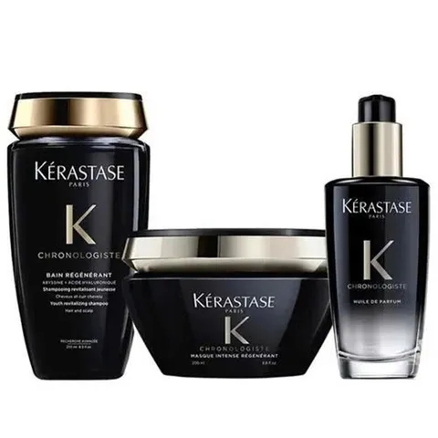 Bộ Sản Phẩm Chăm Sóc Tóc Kérastase Chronologiste Kit Bain Masque Huile 3 Món 838116