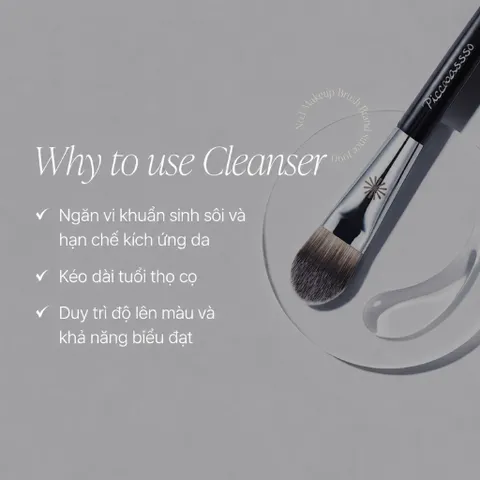 Dung Dịch Vệ Sinh Cọ Trang Điểm Cao Cấp Piccasso Cleanser 200ml Cho Lông Tự Nhiên + Qùa tặng