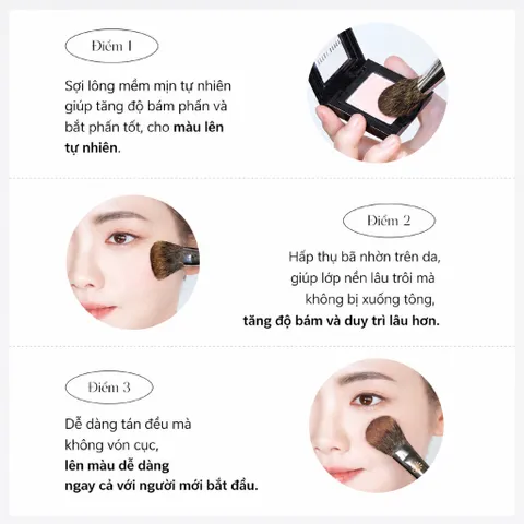 Cọ má hồng phấn Piccasso Brush Premium Line 108 Blusher Brush – Tán má tự nhiên