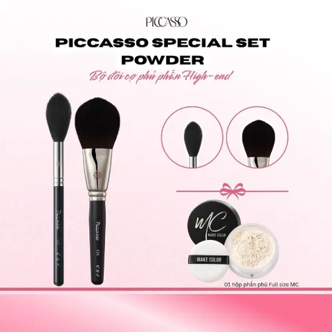 BỘ ĐÔI POWDER PICCASSO (128 & 125) + Quà tặng phấn phủ MC Fullsize