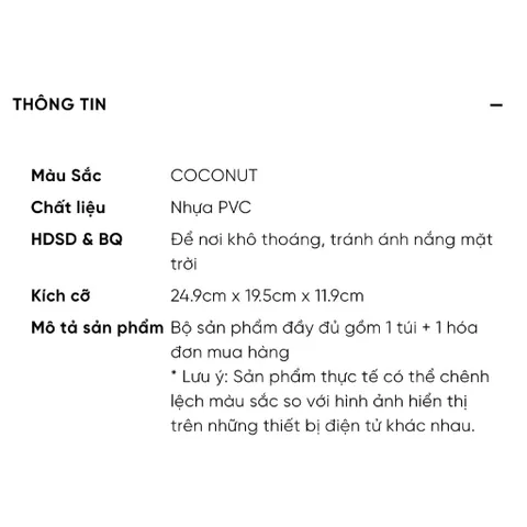 [QUÀ TẶNG KHÔNG BÁN] Túi Đựng Đồ Makeup Sunnies Face Weekend Jelly Bag Coconut