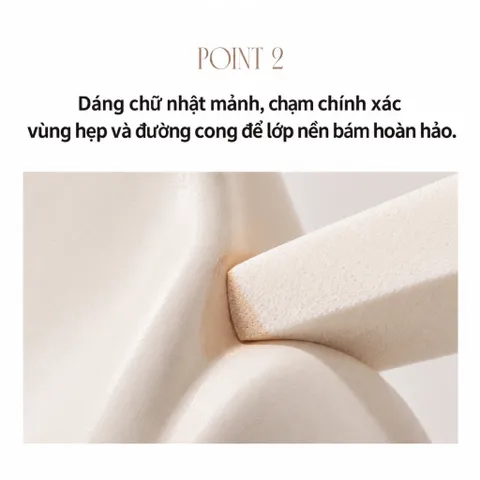 [NEW] Bông mút trang điểm Piccasso Latex Hard Sponge Square & Slim Duo (Bộ 6 miếng)
