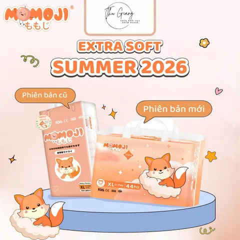 (KO QUÀ) Tã quần/Dán Momoji Extra Plus, thoáng khí, thoát ẩm tốt giúp da bé sơ sinh khô thoáng dài lâu