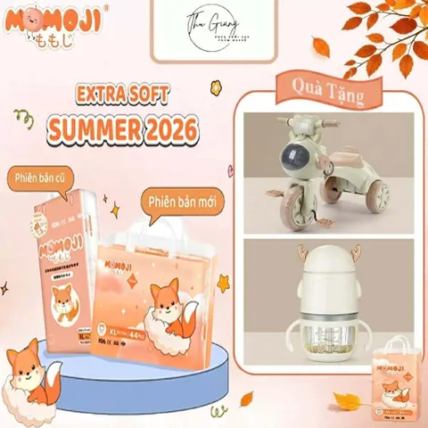 Combo 6 Tã quần/Dán Momoji Extra thoáng khí, thoát ẩm tốt giúp da bé sơ sinh khô thoáng dài lâu