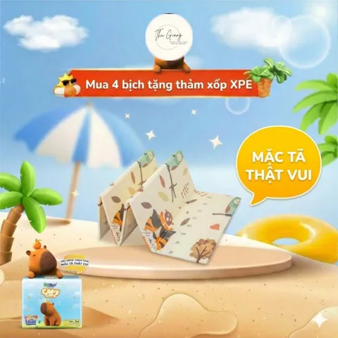 [MỚI] Combo 4 Tã quần Baby Love CapyCapy- Bỉm quần thiết kế chữ T, chống tràn,khô thoáng đủ size từ 6kg đến 35kg