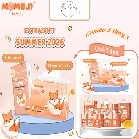 (Combo3 tặng1)Tã quần/Dán Momoji Extra, thoáng khí,thoát ẩm tốt giúp da bé sơ sinh luôn khô thoáng(ko đổi quà tích điểm)