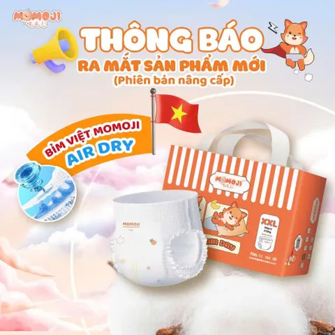 (Combo3 tặng1)Tã quần/Dán Momoji Extra, thoáng khí,thoát ẩm tốt giúp da bé sơ sinh luôn khô thoáng(ko đổi quà tích điểm)