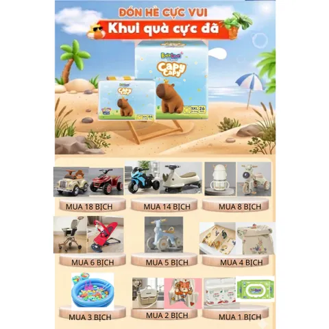 [MỚI] Tã quần Baby Love CapyCapy- Bỉm quần thiết kế chữ T, chống tràn,khô thoáng đủ size từ 6kg đến 35kg