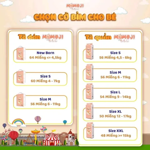 (Combo3 tặng1)Tã quần/Dán Momoji Extra, thoáng khí,thoát ẩm tốt giúp da bé sơ sinh luôn khô thoáng(ko đổi quà tích điểm)