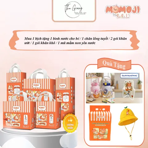 [Phiên Bản Mới] Tã quần/Dán Momoji Air Dry, thoáng khí, thoát ẩm tốt giúp da bé sơ sinh khô thoáng
