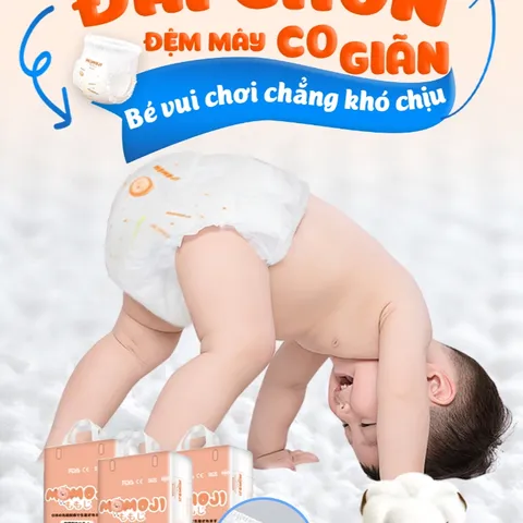 [XẢ MÃ] Tã quần/Dán Momoji Extra Plus , thoáng khí, thoát ẩm tốt giúp da bé sơ sinh khô thoáng dài lâu