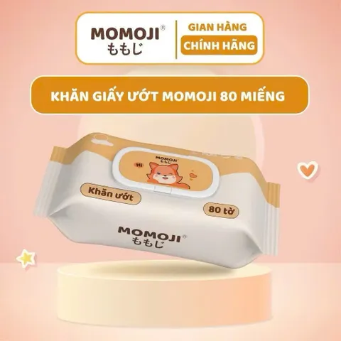 Khăn Giấy Ướt Momoji Không Cồn, Không Parabens, Mềm Mịn, An Toàn Với Mẹ và bé