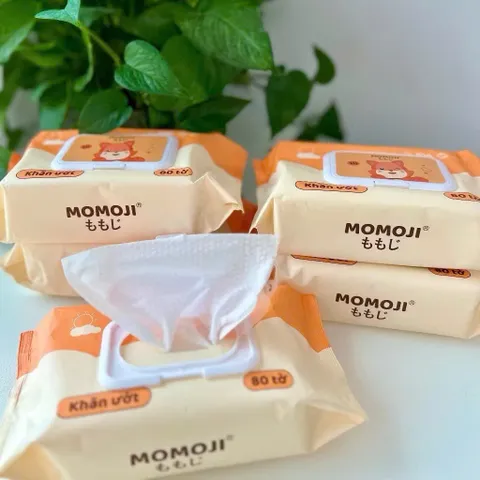 Khăn Giấy Ướt Momoji Không Cồn, Không Parabens, Mềm Mịn, An Toàn Với Mẹ và bé