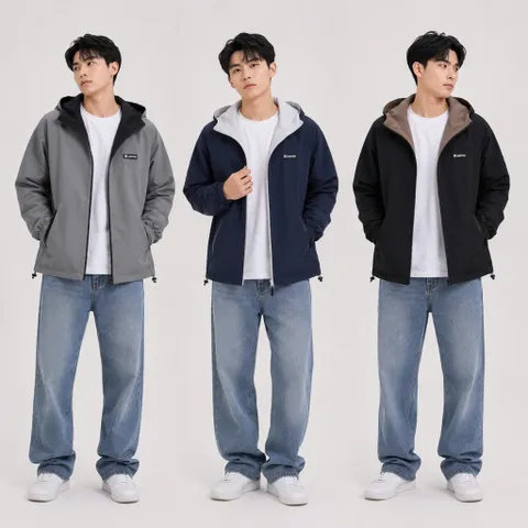 [Deal hot] Áo Khoác Gió Nam Nữ 2 Mặt Cao Cấp LIMITED - Áo Gió Dù Unisex Phối 2 Màu Chống Nước Mặc Được 2 Kiểu Form Rộng