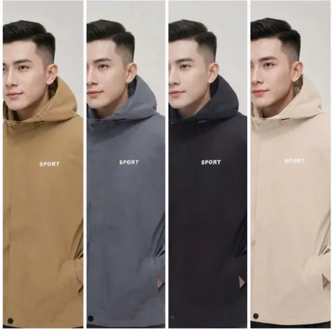 [Deal Mở Bán]Áo Khoác Gió Lót Lụa Nam Nữ Unisex Cổ Cao SPORT - Áo Dù Chống Nắng Chống Nước Form Rộng Basic (4 Màu HOT)