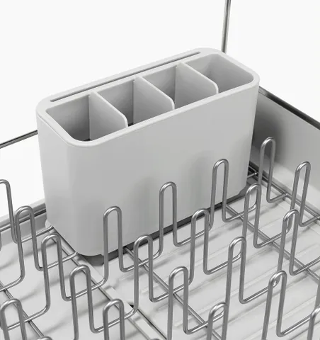 Khay úp bát đĩa kèm ly mở rộng Joseph Joseph 6500041 Extend Steel Plus Light Stone