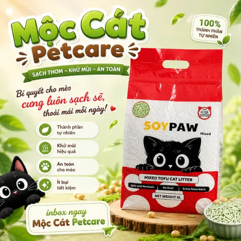 COMBO 3 TÚI CÁT ĐẬU NÀNH SOYPAW CHẤT LƯỢNG CAO 18L - SIÊU VÓN - KHỬ MÙI MẠNH - ÍT BỤI - AN TOÀN CHO SEN&BÉ