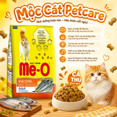 <COMBO 5 TÚI TIẾT KIỆM >Thức Ăn Hạt Me-O Adult 350g- Dưỡng Lông Da-Bổ Sung Dinh Dưỡng-Xuất Xứ Thái Lan