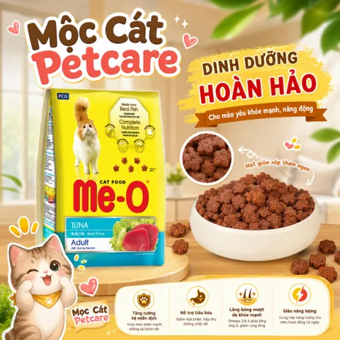 <COMBO 5 TÚI TIẾT KIỆM >Thức Ăn Hạt Me-O Adult 350g- Dưỡng Lông Da-Bổ Sung Dinh Dưỡng-Xuất Xứ Thái Lan