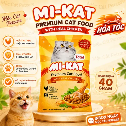 MI-KAT Total Premium Cat Food 40GR/TÚI–THỨC ĂN DINH DƯỠNG CHO MÈO-VIỆT NAM