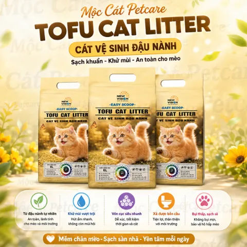 EASY SCOOP CÁT VỆ SINH ĐẬU NÀNH CHỈ THỊ pH 6L/TÚI Theo Dõi Sức Khỏe Mèo-Dòng Cát Cao Cấp-Không Bết Đáy-Vón Nhanh