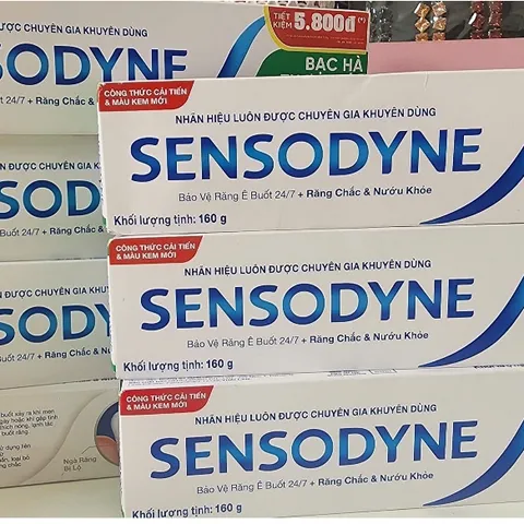 Kem đánh răng Sensodyne Gentle Whitening 160g – Trắng răng tự nhiên, giảm ê buốt, bảo vệ răng