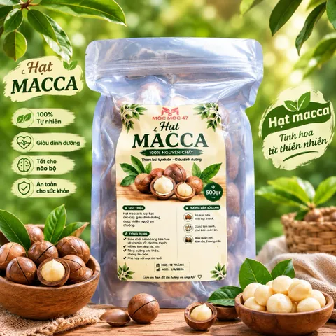 HẠT MACCA SẤY ĐĂK LĂK - THƠM NGON TỰ NHIÊN - SIZE ĐẠI - MỘC MỘC 47